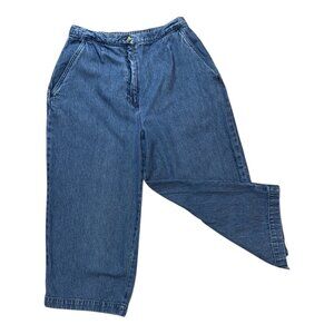 Karen Scott Blue Capri 2-Pocket Jeans Elastic at Waist 8 Women's Size 8